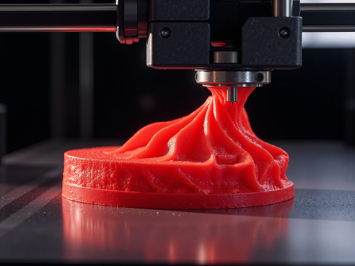 黑色汽车零部件，流线型设计，展示3D打印在汽车工业中的应用